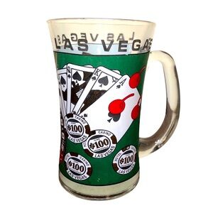 Collectible Las Vegas Nevada Hotel Casino Beer Stein Cards Roulette Chips & Dice